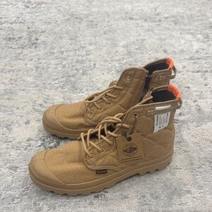 Palladium Brown Lace-Up Boots